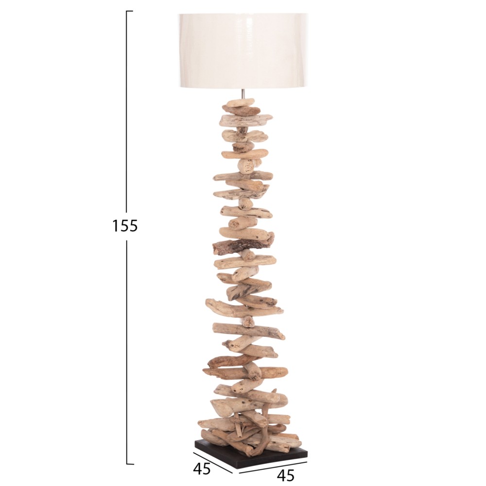 ΔΙΑΚΟΣΜΗΤΙΚΟ ΦΩΤΙΣΤΙΚΟ ΔΑΠΕΔΟΥ ALTAR HM4430 DRIFTWOOD--ΛΕΥΚΟ PVC Φ45x155Υεκ.