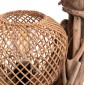 ΕΠΙΤΡΑΠΕΖΙΟ ΔΙΑΚΟΣΜΗΤΙΚΟ ΦΩΤΙΣΤΙΚΟ ASHIN HM4438 DRIFTWOOD--RATTAN 30x30x49Υεκ.