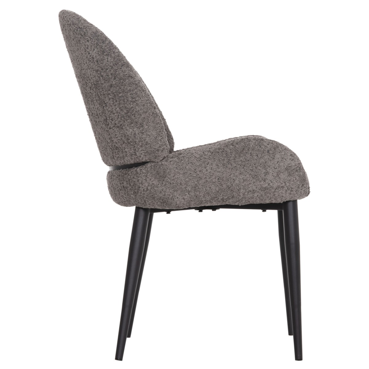 ΚΑΡΕΚΛΑ SARKY HM8585.11 ΥΦΑΣΜΑ ΜΠΟΥΚΛΕ ΓΚΡΙ ΜΕ ΜΕΤΑΛΛΙΚΑ ΠΟΔΙΑ 56x64x88Yεκ.