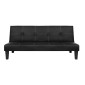 ΚΑΝΑΠΕΣ ΚΡΕΒΑΤΙ 3Θ HM3002.02 ΜΑΥΡΟΣ PU ΜΕ ΓΑΖΙΑ 186x90x82