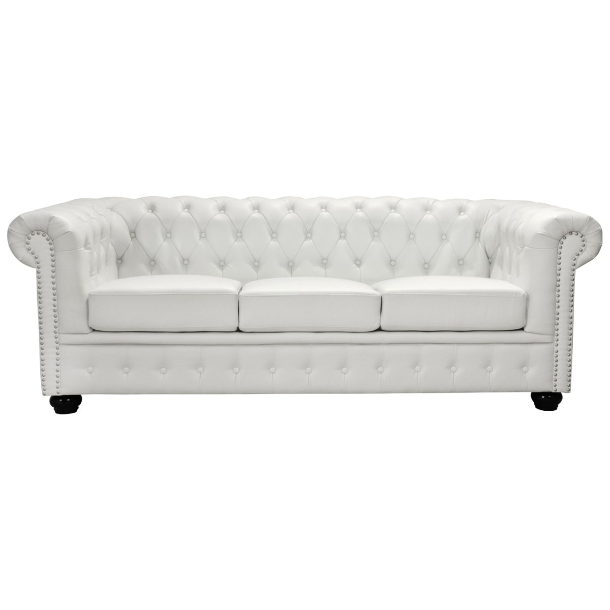 ΚΑΝΑΠΕΣ 3ΘΕΣΙΟΣ T.CHESTERFIELD HM3009.02 ΤΕΧΝΟΔΕΡΜΑ ΛΕΥΚΟ ΜΑΤ 208x90x73 εκ.