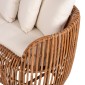 ΚΑΝΑΠΕΣ-ΑΝΑΚΛΙΝΤΡΟ LANTRY HM5991 ΦΥΣΙΚΟ RATTAN- ΛΕΥΚΑ ΜΑΞΙΛΑΡΙΑ 215x60x78Yεκ.