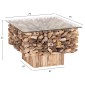 ΤΡΑΠΕΖΙ ΣΑΛΟΝΙΟΥ ΤΕΤΡΑΓΩΝΟ SPARROW HM9961 DRIFTWOOD--ΓΥΑΛΙ 75x75x51Υεκ.