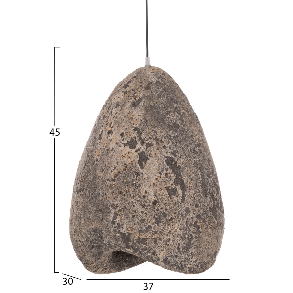 ΦΩΤΙΣΤΙΚΟ ΟΡΟΦΗΣ ΜΕ ΟΨΗ ΠΕΤΡΑΣ STONER (S) HM4417.04 ΓΚΡΙ--37x30x45Υεκ.