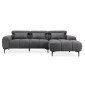 ΚΑΝΑΠΕΣ ΔΕΞΙΑ ΓΩΝΙΑ DIVYA HM3267.02R ΣΥΝΘ.SUEDE ΓΚΡΙ 264x175x99Υεκ.
