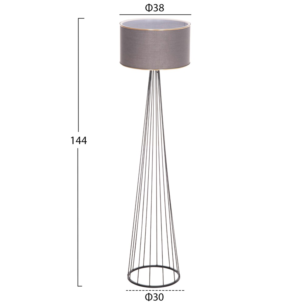 ΦΩΤΙΣΤΙΚΟ ΔΑΠΕΔΟΥ HUE HM7581.11 ΜΕΤΑΛΛΙΚΟ ΓΚΡΙ Φ38x144Υεκ.