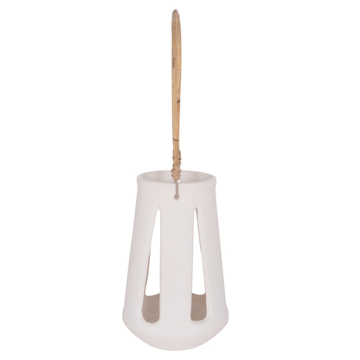 ΕΠΙΤΡΑΠΕΖΙΟ ΦΑΝΑΡΙ ERANTYL HM4696.02L ΛΕΥΚΟ FIBER CEMENT & ΧΕΡΟΥΛΙ RATTAN Φ17x27Yεκ.