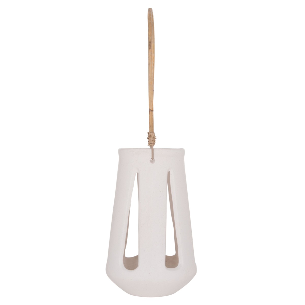 ΕΠΙΤΡΑΠΕΖΙΟ ΦΑΝΑΡΙ ERANTYL HM4696.02L ΛΕΥΚΟ FIBER CEMENT & ΧΕΡΟΥΛΙ RATTAN Φ17x27Yεκ.