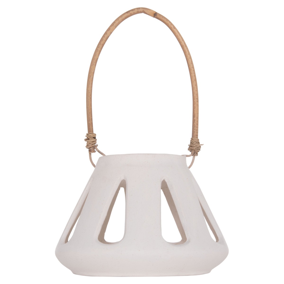 ΕΠΙΤΡΑΠΕΖΙΟ ΦΑΝΑΡΙ ERANTYL HM4696.02S ΛΕΥΚΟ FIBER CEMENT & ΧΕΡΟΥΛΙ RATTAN Φ25x17Yεκ.