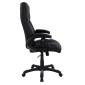ΚΑΡΕΚΛΑ ΓΡΑΦΕΙΟΥ THORIN HM1050.01 ΜΕ MASSAGE ΜΑΥΡΗ HOMEMARKT 62x70x127Y εκ.