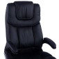 ΚΑΡΕΚΛΑ ΓΡΑΦΕΙΟΥ THORIN HM1050.01 ΜΕ MASSAGE ΜΑΥΡΗ HOMEMARKT 62x70x127Y εκ.
