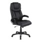 ΚΑΡΕΚΛΑ ΓΡΑΦΕΙΟΥ THORIN HM1050.01 ΜΕ MASSAGE ΜΑΥΡΗ HOMEMARKT 62x70x127Y εκ.