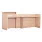 ΓΡΑΦΕΙΟ ΥΠΟΔΟΧΗΣ DALTON HM2068.02 ΜΕΛΑΜΙΝΗ ΣΕ SONAMA-ΜΠΕΖ 240x80x106Υεκ.