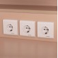 ΓΡΑΦΕΙΟ ΥΠΟΔΟΧΗΣ DALTON HM2068.02 ΜΕΛΑΜΙΝΗ ΣΕ SONAMA-ΜΠΕΖ 240x80x106Υεκ.