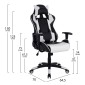 ΠΟΛΥΘΡΟΝΑ GAMING DARIUS HM1072.04 ΜΑΥΡΗ-ΛΕΥΚΗ 66,5x70x(122-129) cm