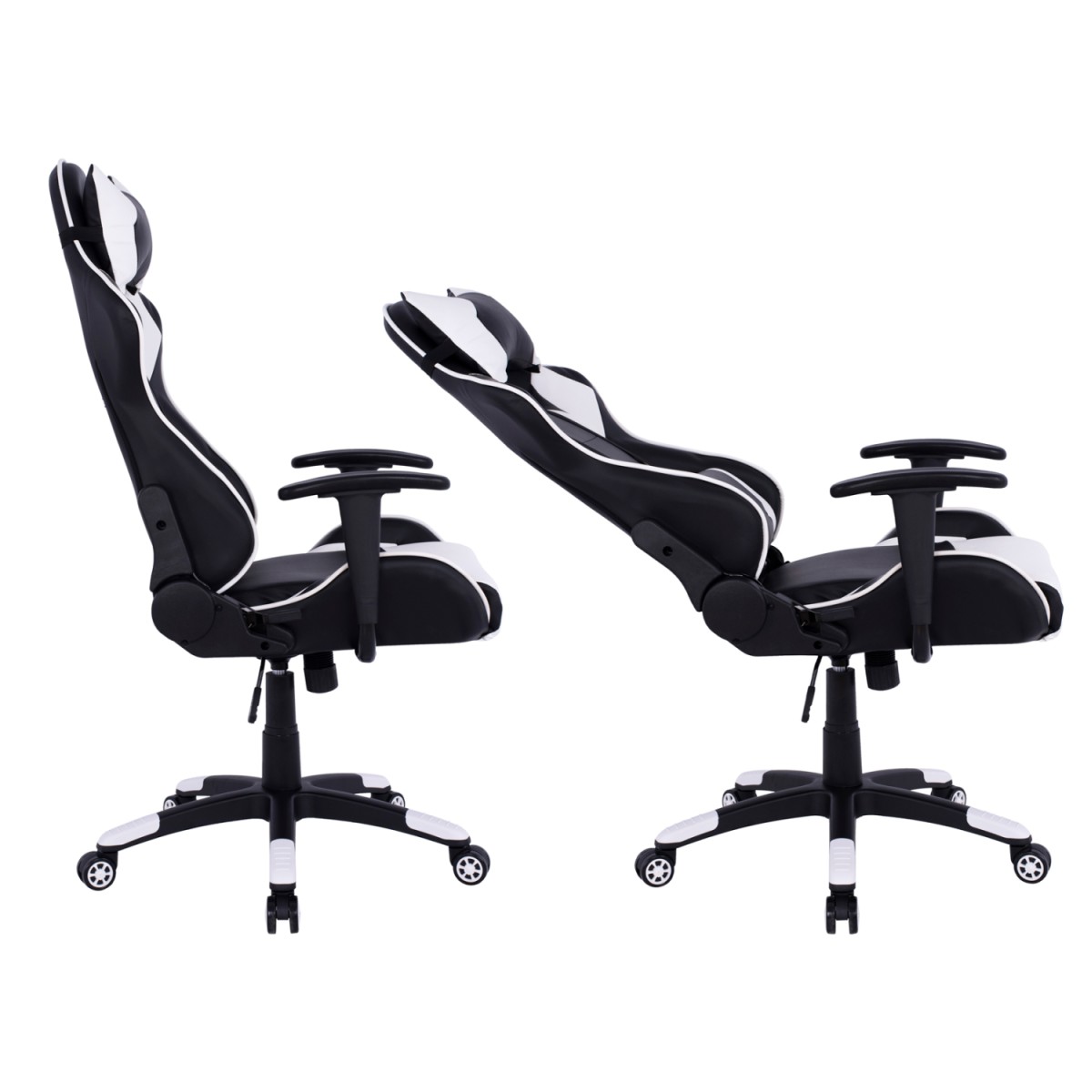 ΠΟΛΥΘΡΟΝΑ GAMING DARIUS HM1072.04 ΜΑΥΡΗ-ΛΕΥΚΗ 66,5x70x(122-129) cm