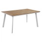 ΤΡΑΠΕΖΙ ΑΛΟΥΜΙΝΙΟΥ TABER ΜΕ POLYWOOD HM5132.11 ΛΕΥΚΟ 160x92x72
