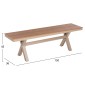 ΠΑΓΚΑΚΙ ΑΛΟΥΜΙΝΙΟΥ TAWNEE HM6038.04 ΣΑΜΠΑΝΙ-POLYWOOD ΚΑΘΙΣΜΑ ΦΥΣΙΚΟ 150x36x45Υεκ.