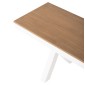 ΠΑΓΚΑΚΙ ΑΛΟΥΜΙΝΙΟΥ TAWNEE HM6038.02 ΛΕΥΚΟ-POLYWOOD ΚΑΘΙΣΜΑ ΦΥΣΙΚΟ 150x36x45Υεκ.