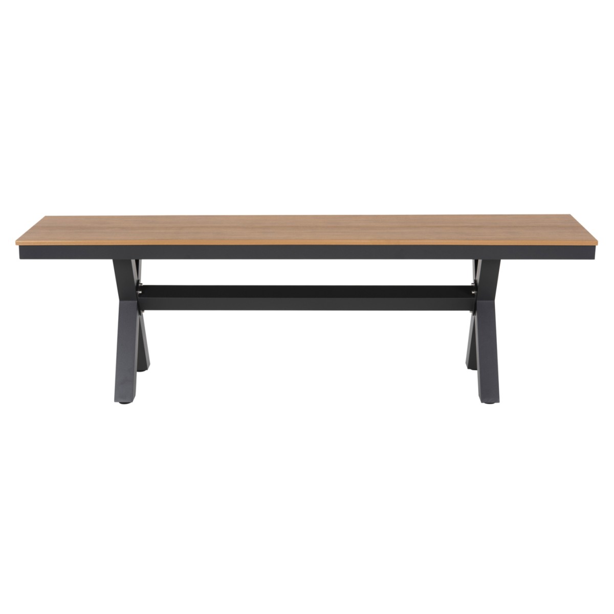 ΠΑΓΚΑΚΙ ΑΛΟΥΜΙΝΙΟΥ TAWNEE HM6038.01 ΑΝΘΡΑΚΙ ΜΕ POLYWOOD ΚΑΘΙΣΜΑ ΣΕ ΦΥΣΙΚΟ ΧΡΩΜΑ 150x36x45Υεκ.