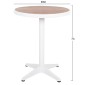 ΤΡΑΠΕΖΙ ΑΛΟΥΜΙΝΙΟΥ ΣΤΡΟΓΓΥΛΟ ALEXA HM6086.02 ΛΕΥΚΟ-POLYWOOD TOP ΦΥΣΙΚΟ Φ60x73Υεκ.
