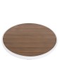 ΤΡΑΠΕΖΙ ΑΛΟΥΜΙΝΙΟΥ ΣΤΡΟΓΓΥΛΟ ALEXA HM6086.02 ΛΕΥΚΟ-POLYWOOD TOP ΦΥΣΙΚΟ Φ60x73Υεκ.