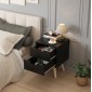 ΚΟΜΟΔΙΝΟ DINKL HM2472.02 ΜΕΛΑΜΙΝΗ-2 ΣΥΡΤΑΡΙΑ-WENGE 29,5x29,5x45Υεκ