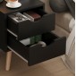 ΚΟΜΟΔΙΝΟ DINKL HM2472.02 ΜΕΛΑΜΙΝΗ-2 ΣΥΡΤΑΡΙΑ-WENGE 29,5x29,5x45Υεκ