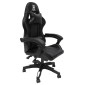 ΠΟΛΥΘΡΟΝΑ GAMING DARREN HM1203.04 ΜΑΥΡΟ-ΛΕΥΚΟ PVC & NYLON 58.5x100x120Υεκ.