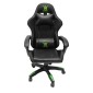 ΠΟΛΥΘΡΟΝΑ GAMING DARREN HM1203.03 ΜΑΥΡΟ-ΠΡΑΣΙΝΟ PVC & NYLON 58.5x100x120Υεκ.