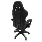 ΠΟΛΥΘΡΟΝΑ GAMING DARREN HM1203.03 ΜΑΥΡΟ-ΠΡΑΣΙΝΟ PVC & NYLON 58.5x100x120Υεκ.