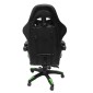 ΠΟΛΥΘΡΟΝΑ GAMING DARREN HM1203.03 ΜΑΥΡΟ-ΠΡΑΣΙΝΟ PVC & NYLON 58.5x100x120Υεκ.
