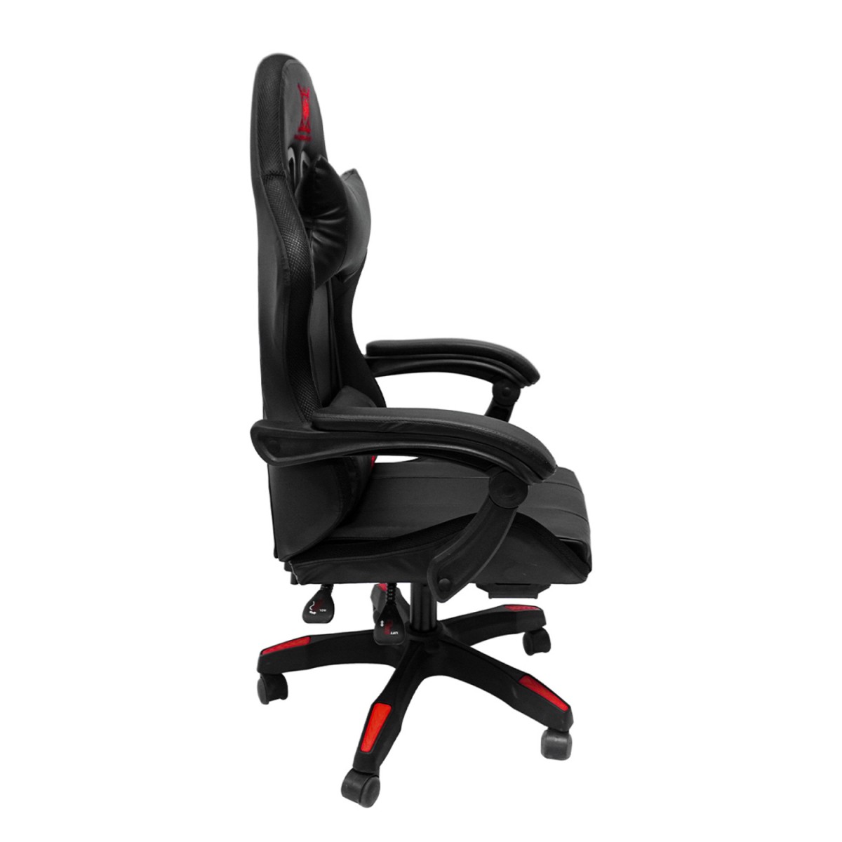 ΠΟΛΥΘΡΟΝΑ GAMING DARREN HM1203.01 ΜΑΥΡΟ-ΚΟΚΚΙΝΟ PVC & NYLON 58.5x100x120Υεκ.