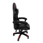 ΠΟΛΥΘΡΟΝΑ GAMING DARREN HM1203.01 ΜΑΥΡΟ-ΚΟΚΚΙΝΟ PVC & NYLON 58.5x100x120Υεκ.