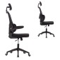 ΚΑΡΕΚΛΑ ΓΡΑΦΕΙΟΥ BASTON HM18236.01 ΜΑΥΡΟ MESH & PP ΣΚΕΛΕΤΟΣ 64x60x117-127Υεκ.