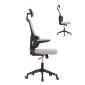 ΚΑΡΕΚΛΑ ΓΡΑΦΕΙΟΥ BASTON HM18236.02 ΓΚΡΙ MESH & ΜΑΥΡΟ PP ΣΚΕΛΕΤΟΣ 64x60x127Υεκ.