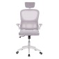 ΚΑΡΕΚΛΑ ΓΡΑΦΕΙΟΥ BASTON HM18236.03 ΓΚΡΙ MESH & ΛΕΥΚΟΣ PP ΣΚΕΛΕΤΟΣ 64x60x127Υεκ.