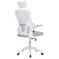 ΚΑΡΕΚΛΑ ΓΡΑΦΕΙΟΥ BASTON HM18236.03 ΓΚΡΙ MESH & ΛΕΥΚΟΣ PP ΣΚΕΛΕΤΟΣ 64x60x127Υεκ.