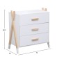 ΣΥΡΤΑΡΙΕΡΑ ΠΑΙΔΙΚH PASCHAL HM2493.03 ΜΕΛΑΜΙΝΗ-ΞΥΛΟ ΠΕΥΚΟΥ 76x40x80.5Υεκ