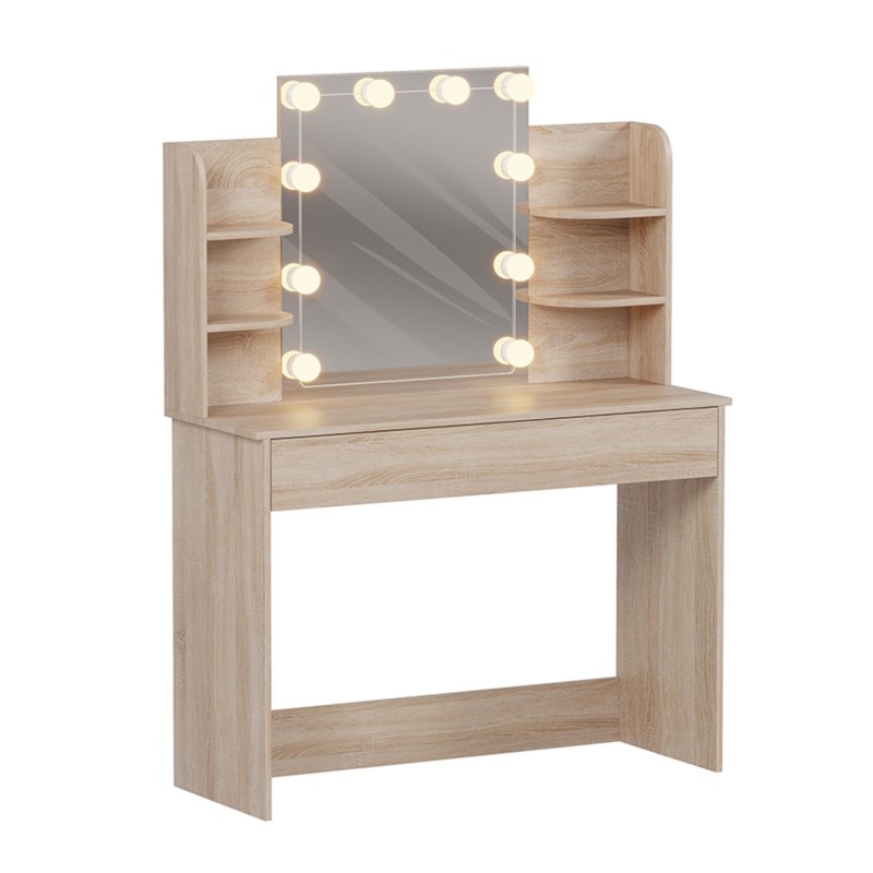 ΤΟΥΑΛΕΤΑ ΜΕ ΦΩΤΙΣΜΟ LED-ΡΑΦΙΑ-ΣΥΡΤΑΡΙΑ LAURYN HM2502.01 SONAMA 101.8x40x139.5Υεκ