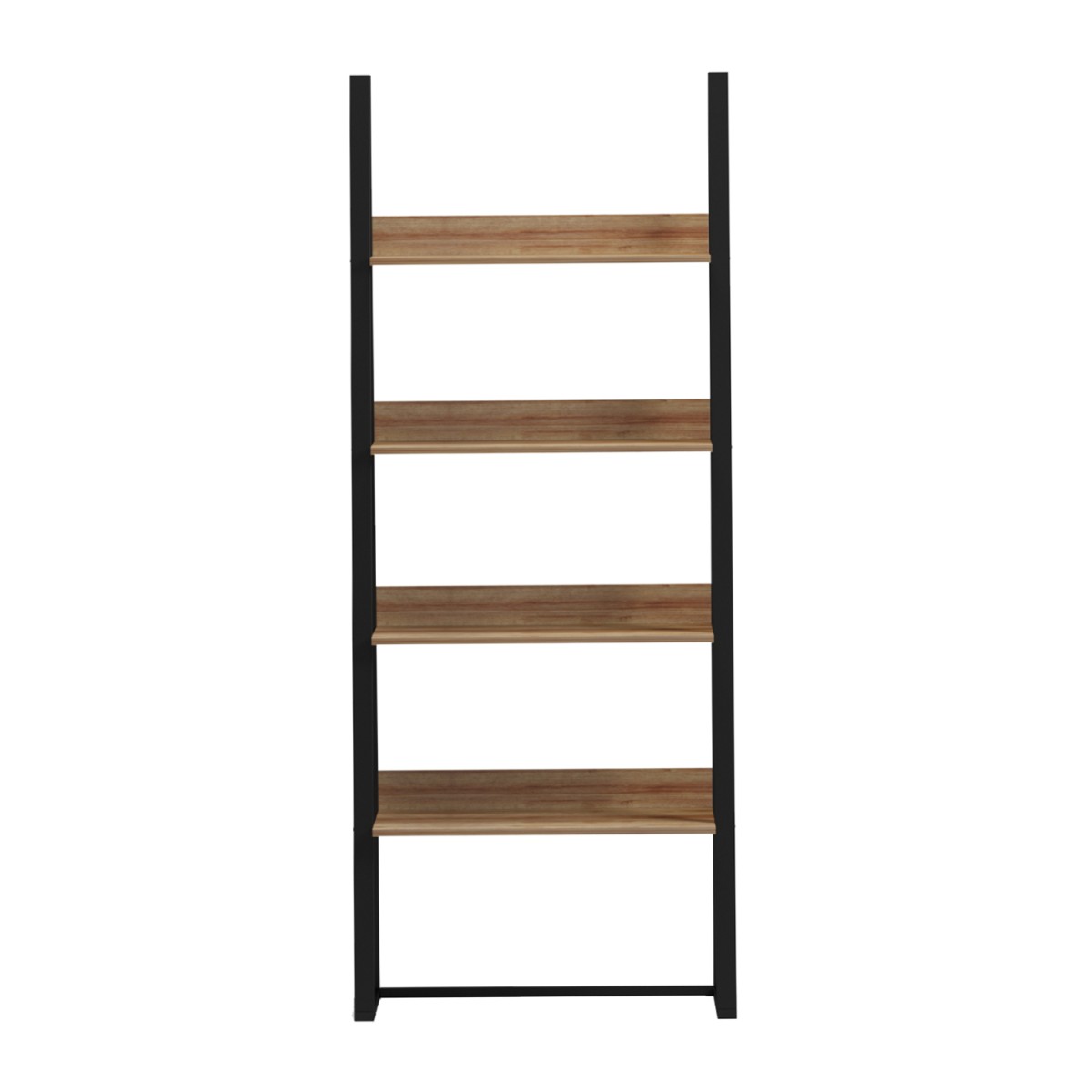 ΡΑΦΙΕΡΑ IZABEL HM18376.01 ΜΕΤΑΛΛΟ--ΜΕΛΑΜΙΝΗ ΣΕ OAK 75x36x185Υεκ.
