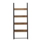 ΡΑΦΙΕΡΑ IZABEL HM18376.01 ΜΕΤΑΛΛΟ--ΜΕΛΑΜΙΝΗ ΣΕ OAK 75x36x185Υεκ.