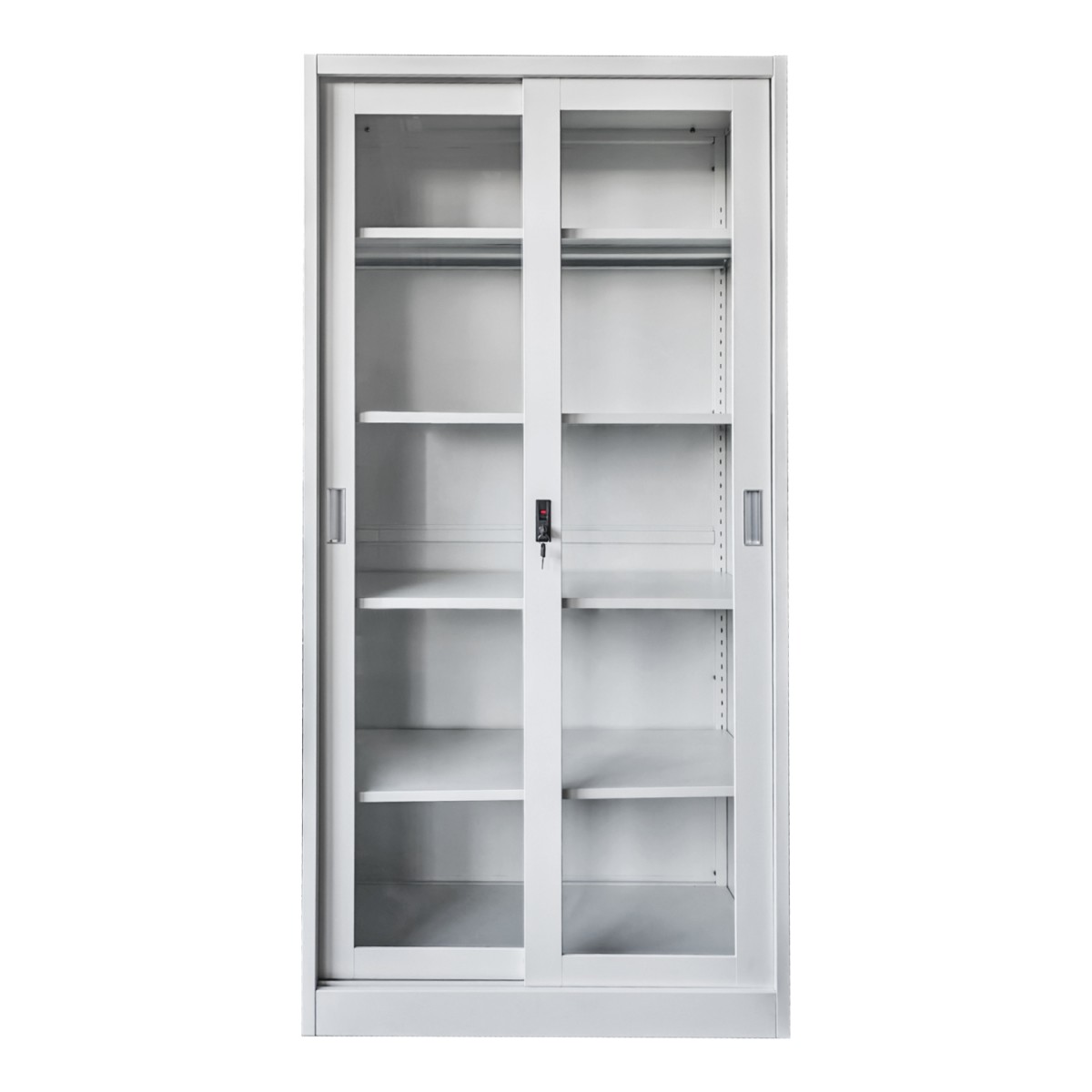 ΒΙΒΛΙΟΘΗΚΗ ΜΕ ΣΥΡΟΜΕΝΕΣ ΠΟΡΤΕΣ SIDER HM6632.02 ΜΕΤΑΛΛΙΚΗ ΛΕΥΚΗ 90x40x185Υεκ