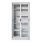 ΒΙΒΛΙΟΘΗΚΗ ΜΕ ΣΥΡΟΜΕΝΕΣ ΠΟΡΤΕΣ SIDER HM6632.02 ΜΕΤΑΛΛΙΚΗ ΛΕΥΚΗ 90x40x185Υεκ