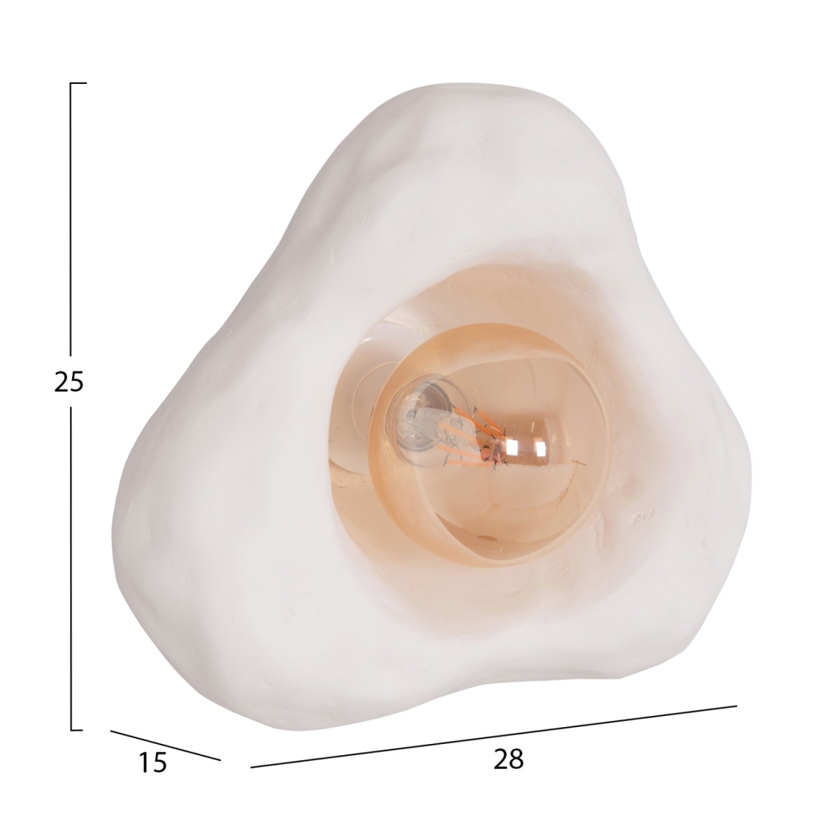 ΕΠΙΤΟΙΧΙΟ ΦΩΤΙΣΤΙΚΟ LUXON HM4701.02S FIBER CEMENT ΣΕ ΛΕΥΚΟ 28x15x25Υεκ.