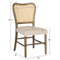ΚΑΡΕΚΛΑ ΤΟΟΝ ΞΥΛΟ RATTAN ΥΦΑΣΜΑ HM9406.04 47x52x91,5Υεκ.