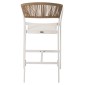 ΣΚΑΜΠΟ ΑΛΟΥΜΙΝΙΟΥ ΛΕΥΚΟ HM5892.32 ΜΕΣ. ΥΨΟΥΣ-ΜE RATTAN & TΕΧΤLINE 57x57x99,5Yεκ.
