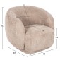 ΠΟΛΥΘΡΟΝΑ KARPEN HM9600.08 ΜΠΕΖ ΜΠΟΥΚΛΕ ΥΦΑΣΜΑ 93x87x78Υ εκ.