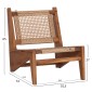 ΚΑΡΕΚΛΑ LOUNGE LUKILLA HM9913 ΞΥΛΟ TEAK ΣΕ ΦΥΣΙΚΟ--ΣΥΝΘ.ΣΧΟΙΝΙ ΜΠΕΖ 55,5x74x65Υεκ.