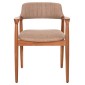 ΠΟΛΥΘΡΟΝΑ JAMES HM18259 TEAK WOOD ΜΕ ΣΑΜΠΑΝΙ ΥΦΑΣΜΑ 57x52x76Υεκ.